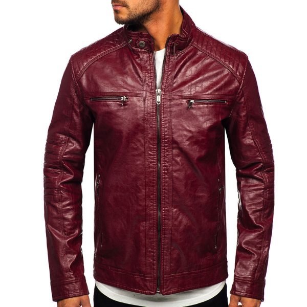 Leather Jacket With Brown Color