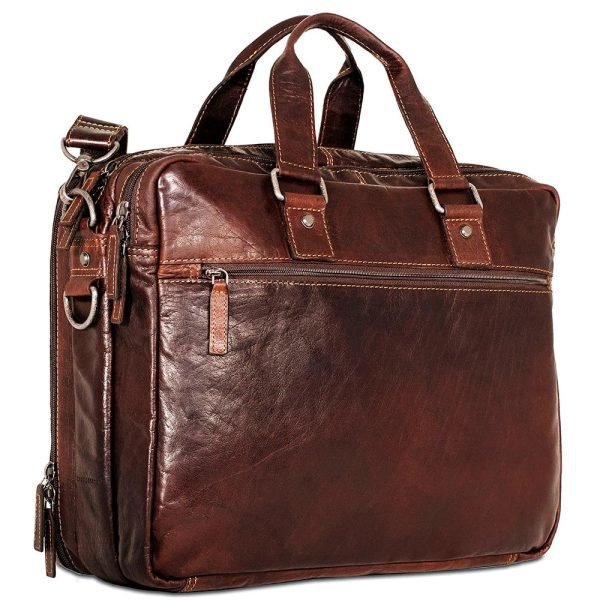 Leather Bag With Brown Color